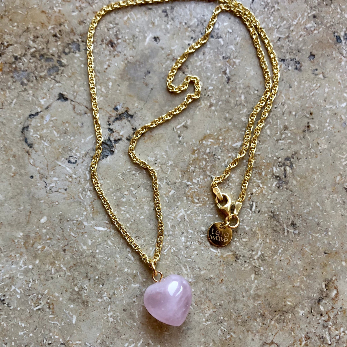 Real rose quartz necklace new arrivals